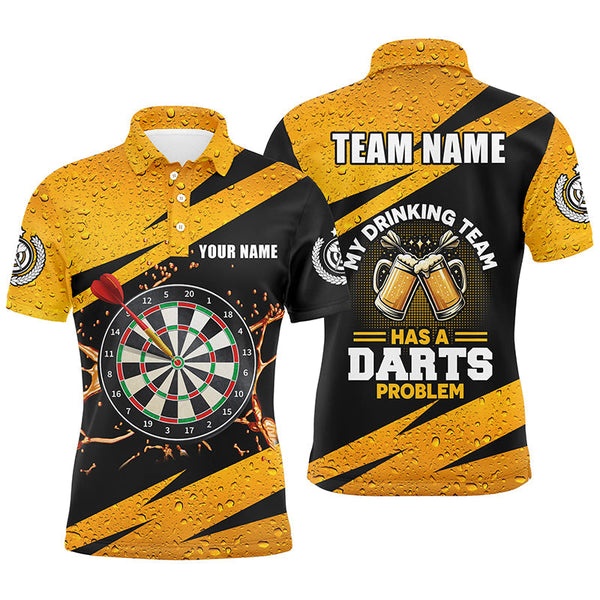 Dart My Drinking Team Personalized Men Women Polo Shirt Custom Darts Team Jersey
