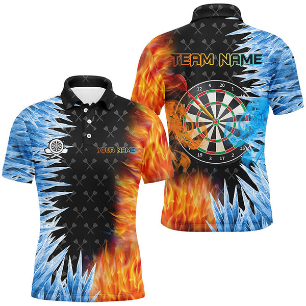 Dart Dartboard Ice And Fire Personalized Men Women Polo Shirt Custom Darts Team Jersey