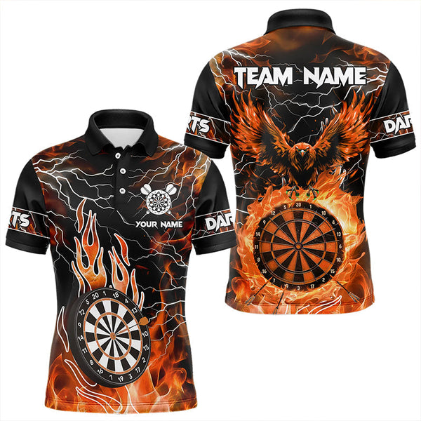 Dart Orange Dartboard Personalized Men Women Polo Shirt Custom Darts Team Jersey