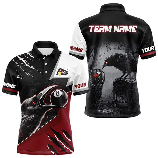 Billiards 8 Ball Pool Crows Death Personalized Men Women Polo Shirt Custom Billiard Team Jersey
