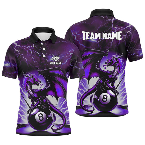 Billiards Lightning Thunder Dragon Personalized Men Women Polo Shirt Custom Billiard Team Jersey