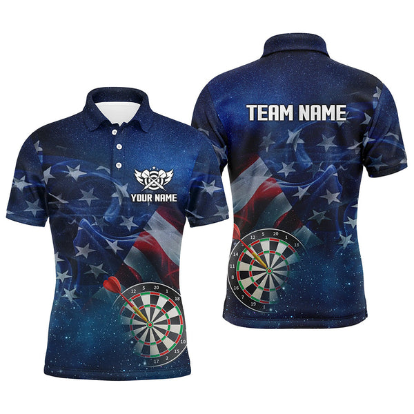 Dart USA Flag Personalized Men Women Polo Shirt Custom Darts Team Jersey