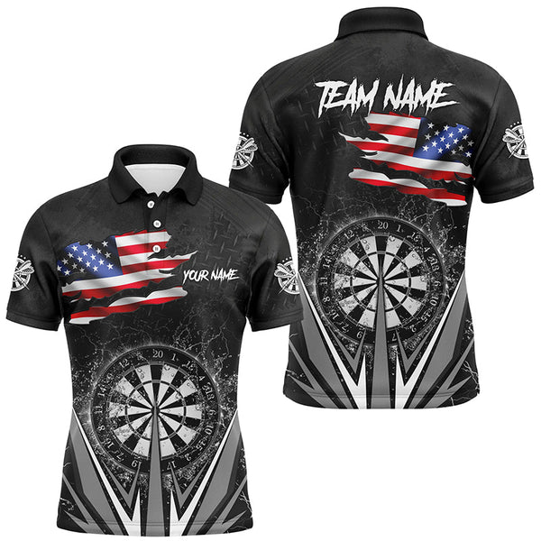 Dart American Flag Personalized Men Women Polo Shirt Custom Darts Team Jersey