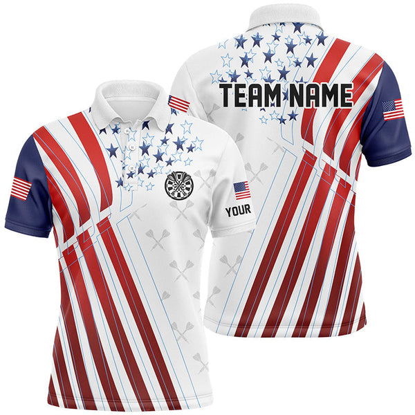 Dart American Flag Personalized Men Women Polo Shirt Custom Darts Team Jersey
