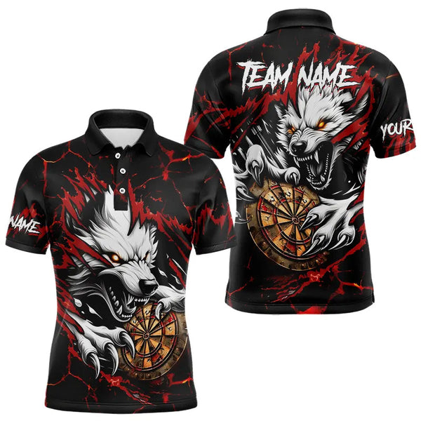 Dart Wolf Lightning Personalized Men Women Polo Shirt Custom Darts Team Jersey