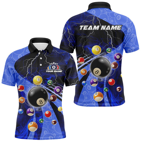 Billiards Balls Pool Personalized Men Women Polo Shirt Custom Billiard Team Jersey