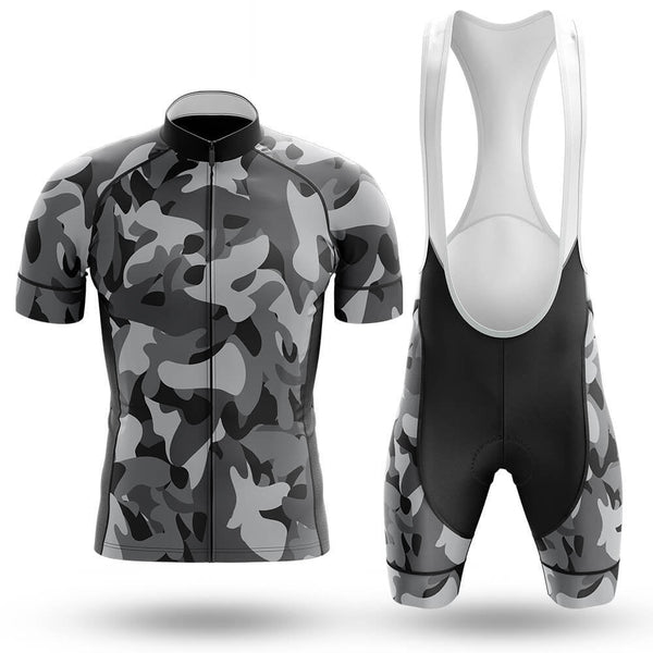 Gray Camo Men's Cycling Jersey Set, Road Bike Cycling Kit for Men, Biking Outfit, Bicycle Suit, Team Racing Uniform