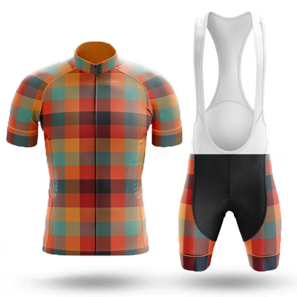 Plaid Men's Cycling Jersey Set, Road Bike Cycling Kit for Men, Biking Outfit, Bicycle Suit, Team Racing Uniform