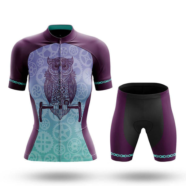 Owl Women's Cycling Jersey Set, Road Bike Cycling Kit for Women, Biking Outfit, Bicycle Suit, Team Racing Uniform