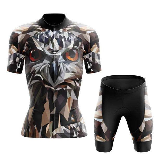 Rainbow Owl Women's Cycling Jersey Set, Road Bike Cycling Kit for Women, Biking Outfit, Bicycle Suit, Team Racing Uniform