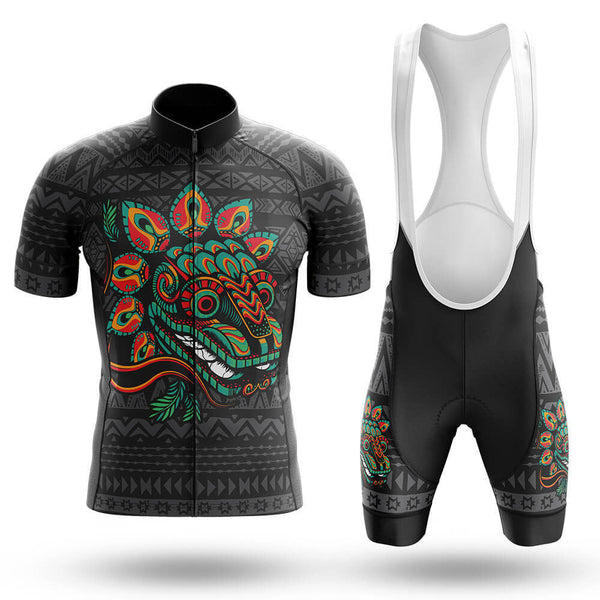 Mexican Quetzalcoatl Men's Cycling Jersey Set, Road Bike Cycling Kit for Men, Biking Outfit, Bicycle Suit, Team Racing Uniform