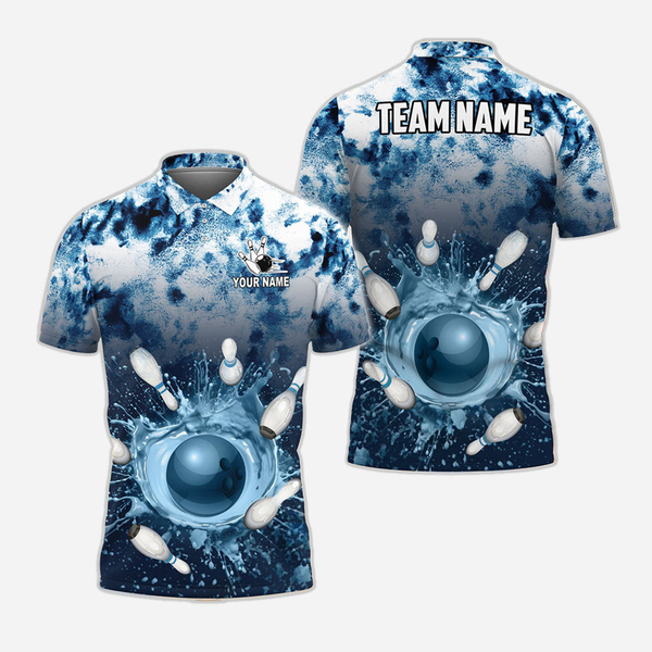 Bowling And Pins Personalized Men Women Polo Shirt Custom Bowling Team Jersey